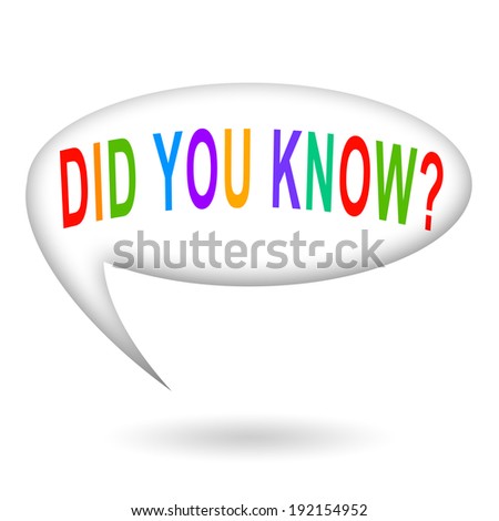 Did you know speech bubble