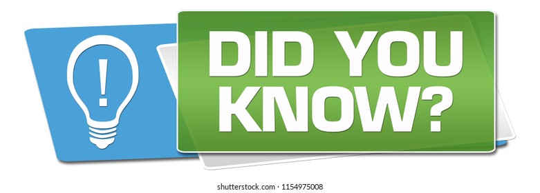 Did You Know Text Written Over Green Blue Background.