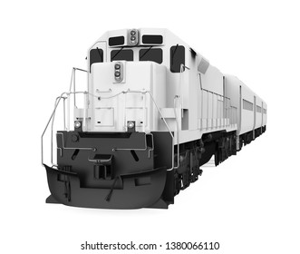 Diesel Locomotive Train Isolated. 3D Rendering