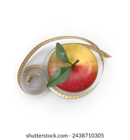 Diet Apple - Symbolizing Healthy Eating and Nutritional Balance for Weight Management and Wellness - Powered by Shutterstock