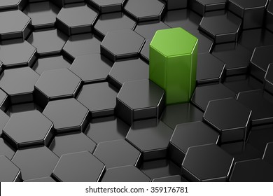 Different 3d Hexagon Shape , This Is A Computer Generated And 3d Rendered Picture.