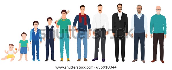 Different Age Generations Men Male Person Stock Illustration 635910044 2445