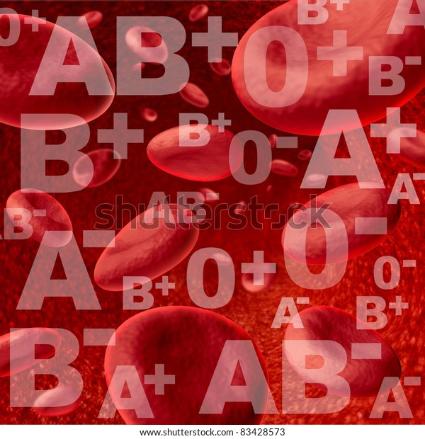 病院の緊急手術のために ドナーや輸血を受ける人のために 静脈やヒトの循環系を流れる赤血球を表す異なる血液型と種類 のイラスト素材