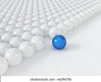 Different blue ball