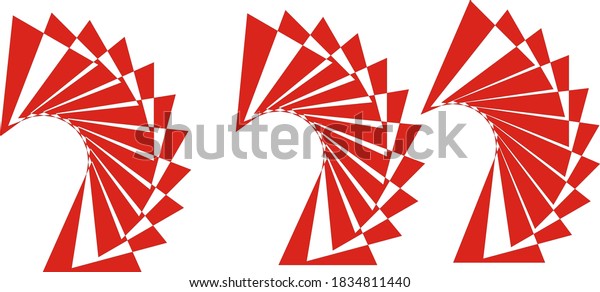 Different\
designs of red tattoos on white\
background