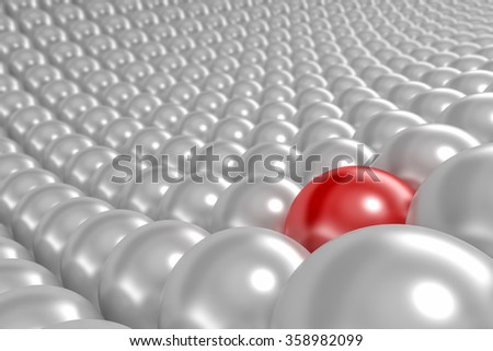 Different red ball 