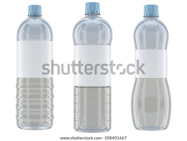 Download Different Shaped Transparent Plastic Bottle Mockups Stock Illustration 308401667