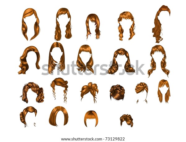 Different Type Hair Style Stock Illustration 73129822