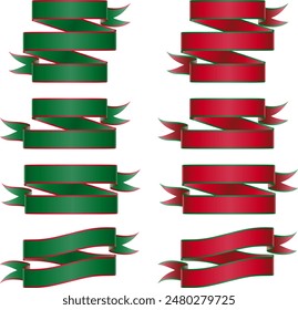 different Variations of Ribbons in different Colors - Powered by Shutterstock