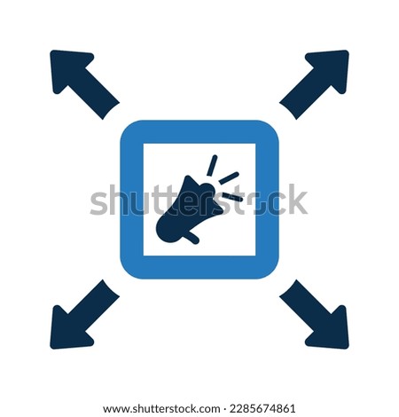 Diffuse, disseminate, expandable icon. Beautiful design and fully editable vector for commercial use, printed files and presentations, Promotional Materials, web or any type of design project.
