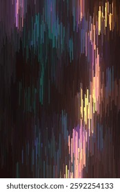 A digital abstract artwork featuring vertical streaks of blended colors, creating a textured and painterly effect