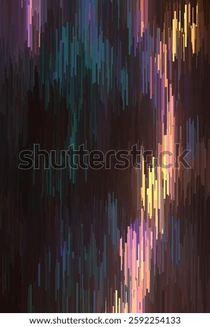 A digital abstract artwork featuring vertical streaks of blended colors, creating a textured and painterly effect