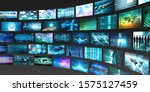Digital Abstract Background with Multimedia Technology Art 3D Render