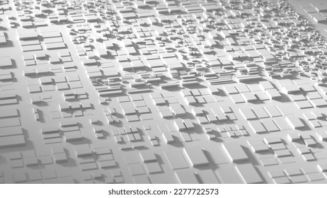 Digital Abstract future technology architectural background, voluminous rectangular shapes, details, electronic, digital data concept, Circuit board futuristic server code processing, 3d rendering