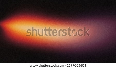 A digital abstract image featuring a blurry light leak effect. Warm orange and red tones gradually fade into cool purples against a dark background, creating a textured, gradient effect.