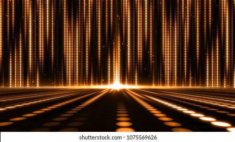 Digital Abstract Moving Light Dots Pattern For Stage Background And Screensaver