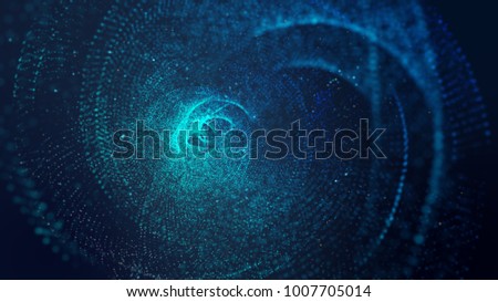 Digital abstract particles flow de-focus background