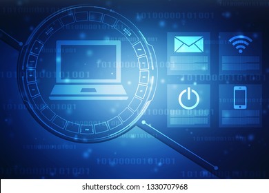 Digital Abstract technology background, 3d rendering