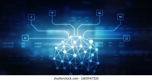 Digital Abstract technology background,2d illustration