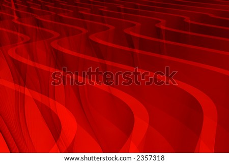 Digital abstract waved red dunes