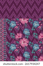 digital allover flower pattern design