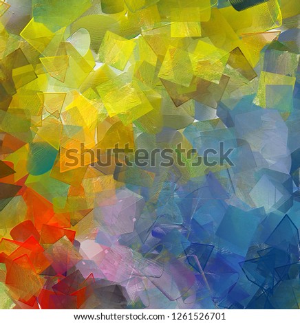 Digital art abstract pattern. Hand drawing modern style art print. Futuristic artwork. Contemporary painting wall decor. Oil on canvas. Brushstrokes of paint in warm colors. Psychedelic design.