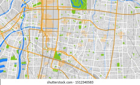 大阪 地図 道路 のイラスト素材 画像 ベクター画像 Shutterstock