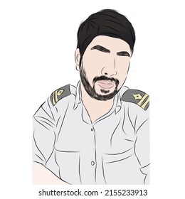 Digital Art Of Navy Man