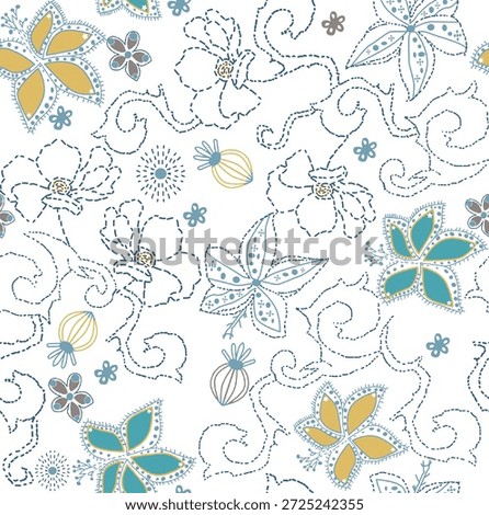 Digital Art Textile Design Pattern