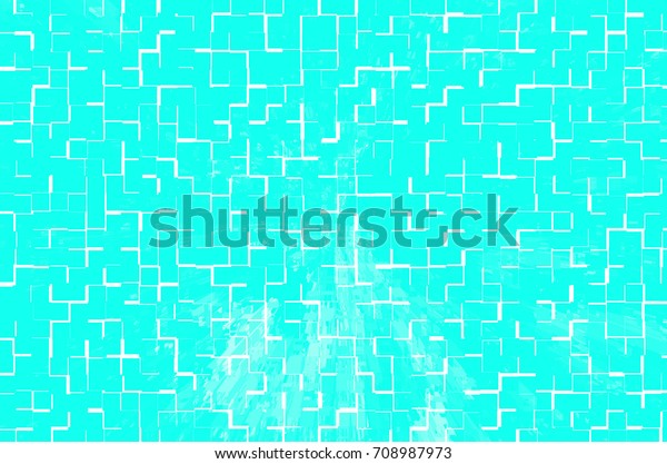 Digital background cyan blue color is divided\
into squares