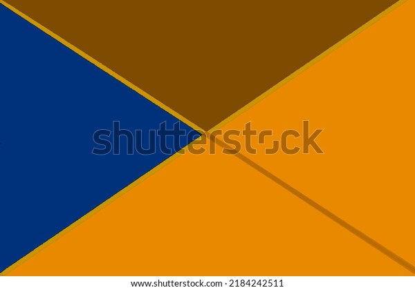 A digital
background divided by three colors in orange tones and blue. Ideal
for text, copy space,
websites.