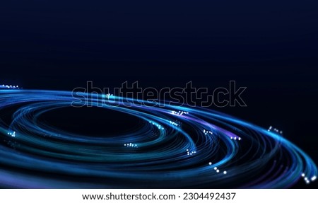Digital Background featuring a Streaming Flow of Information through Optical Fibers of Digital Communication