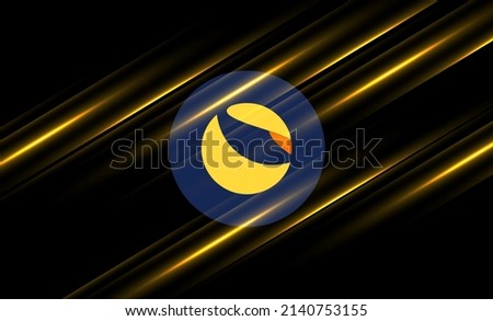 digital background image of the terra luna virtual currency. 3d illustration.