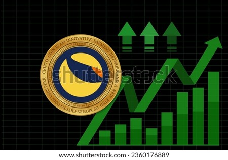 digital background image of the terra luna virtual currency. 3d illustration.