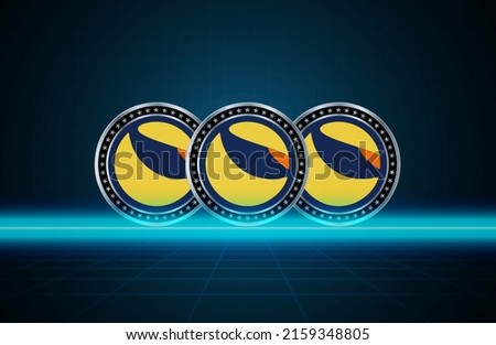 digital background image of the terra virtual currency. 3d illustration.