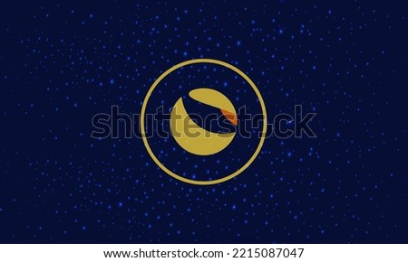 digital background image of the terra virtual currency. 3d illustration.