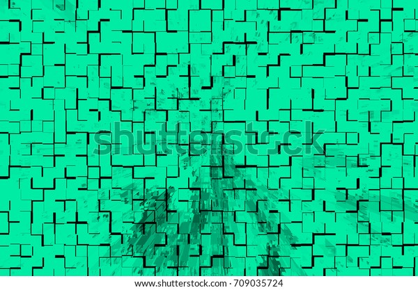 Digital background mint green color is divided\
into squares