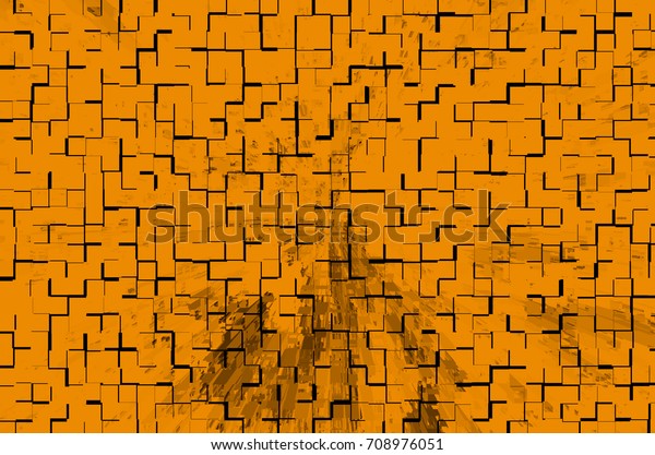 Digital\
background orange is divided into\
squares