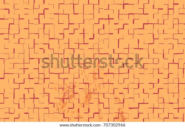 Digital background pale orange color is divided\
into squares