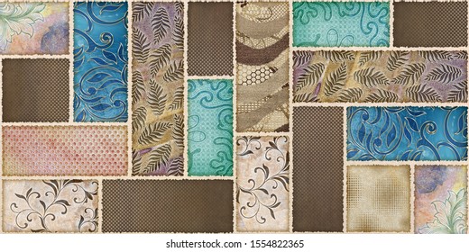 Digital background wall tiles and colorful digital wall tiles