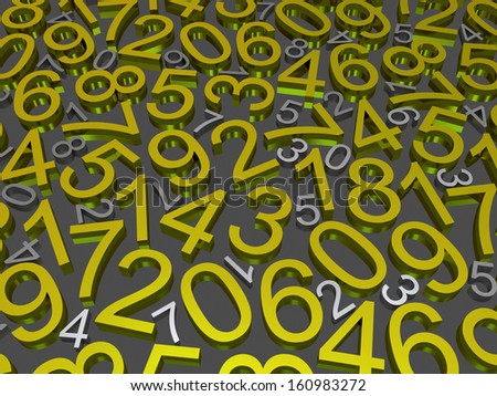 digital background.  from zero to nine.