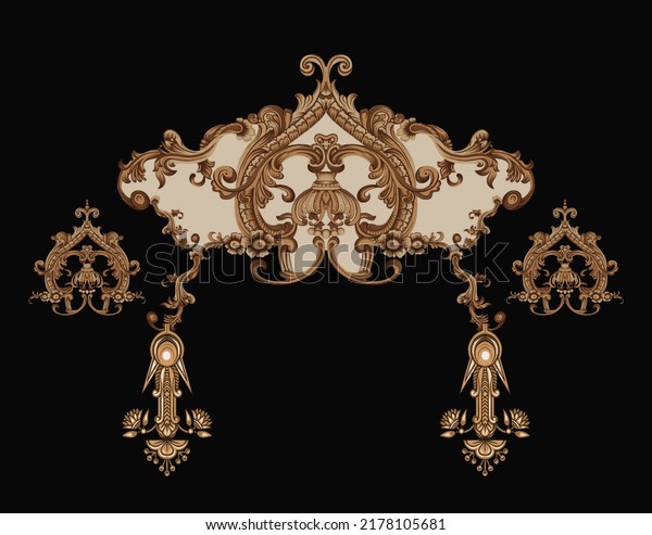 digital\
baroque motif design for textile prints baroque art work\
traditional baroque motif art\
illustration