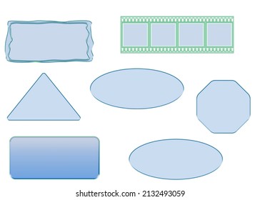 Digital Bulletin Board With Different Shapes For Writing