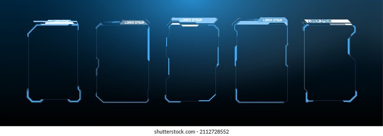 Digital Callouts Titles. Set Of Templates, Modern Banners Of Lower Third For Presentation. HUD, UI, GUI Futuristic Frame User Interface Screen Elements Set. Set With Call Outs Communication. 