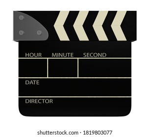 Digital Clapboard 3D Illustration On White Background