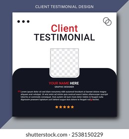Digital client testimonials design template