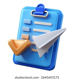 Digital Clipboard Organizer Tasks and To Do Lists with Paper Airplane Illustration - Powered by Shutterstock - Get 15% off with code: PIKWIZARD15
