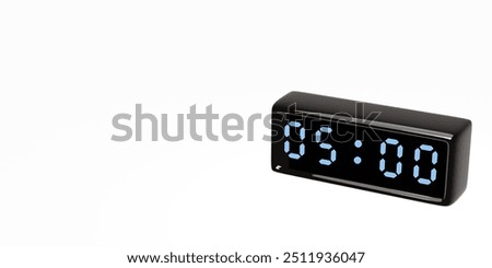 Digital Clock illustration. 3d render. 