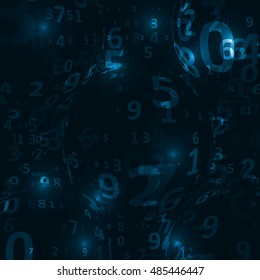 Digital code background, abstract illustration 