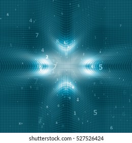 Digital code background, abstract illustration 
